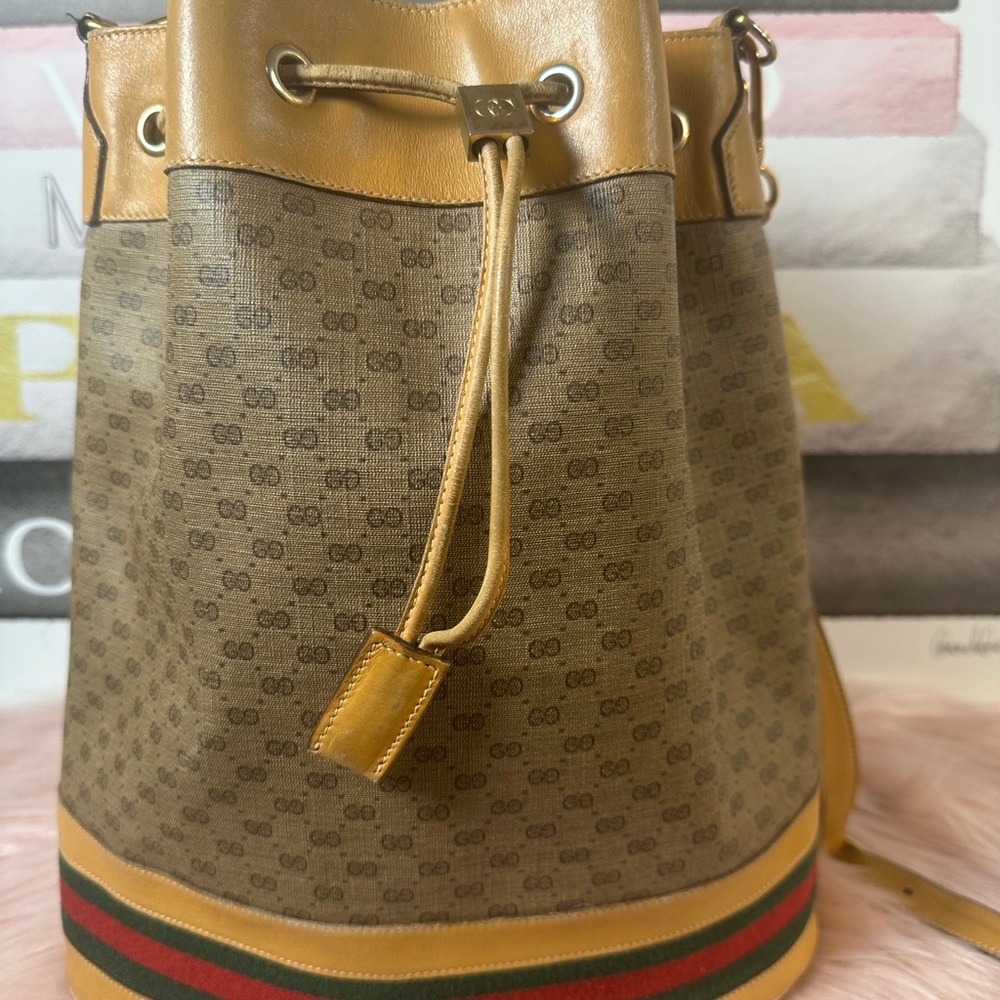 Gucci Shoulder Bag Sherry line Brown PVC